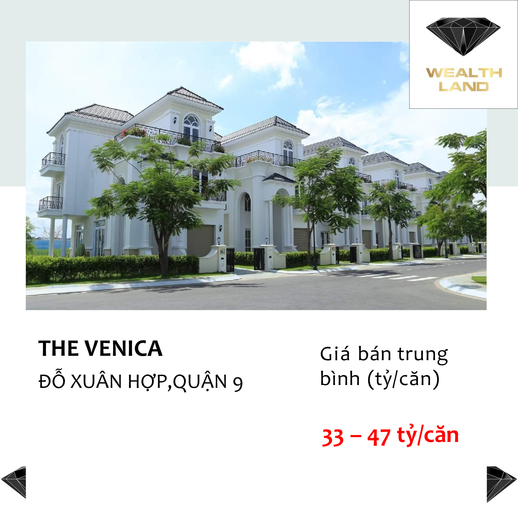 Giá bán biệt thự nhà phố The Venica quận 9, HCM