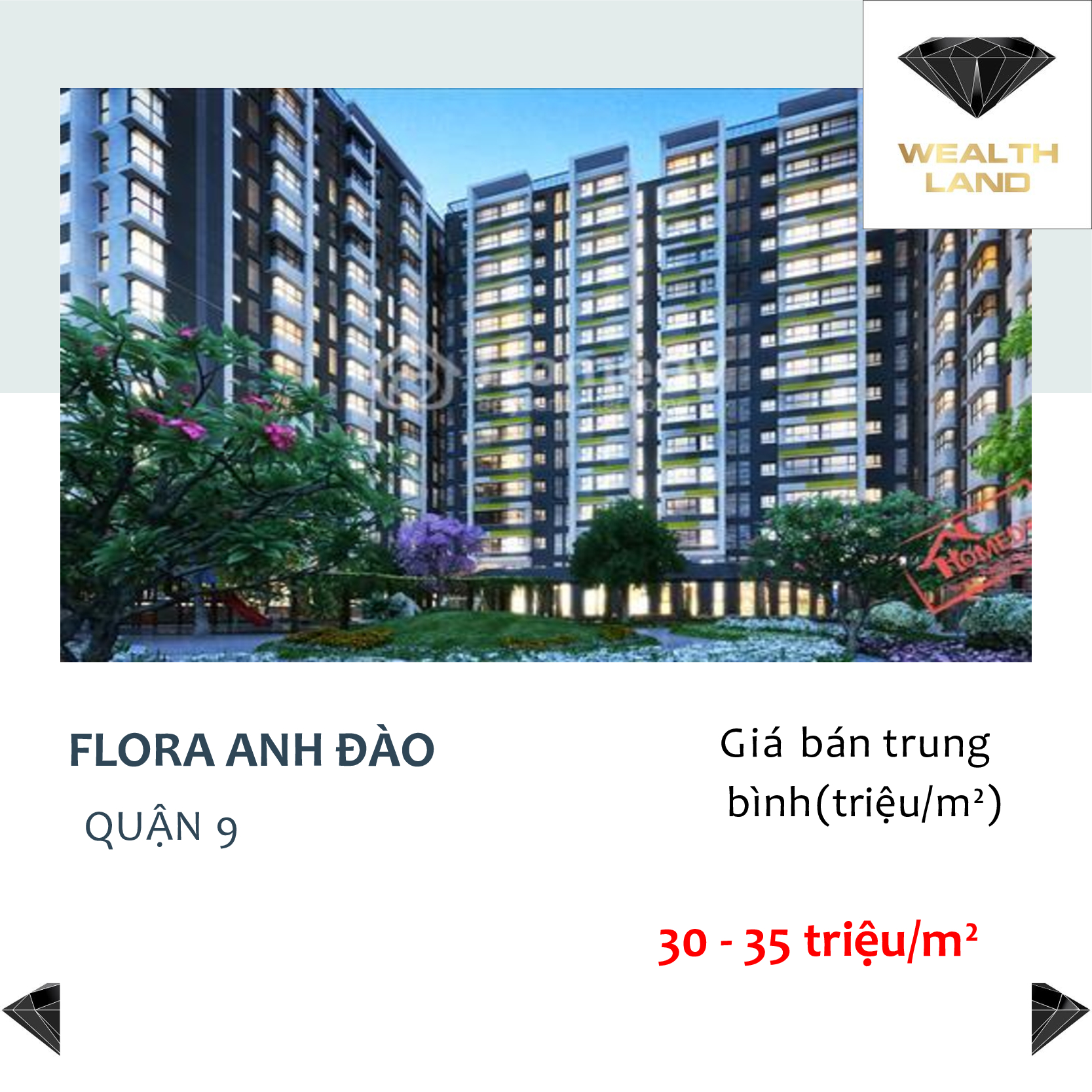 Giá nhà chung cư Flora Anh Đào Quận 9