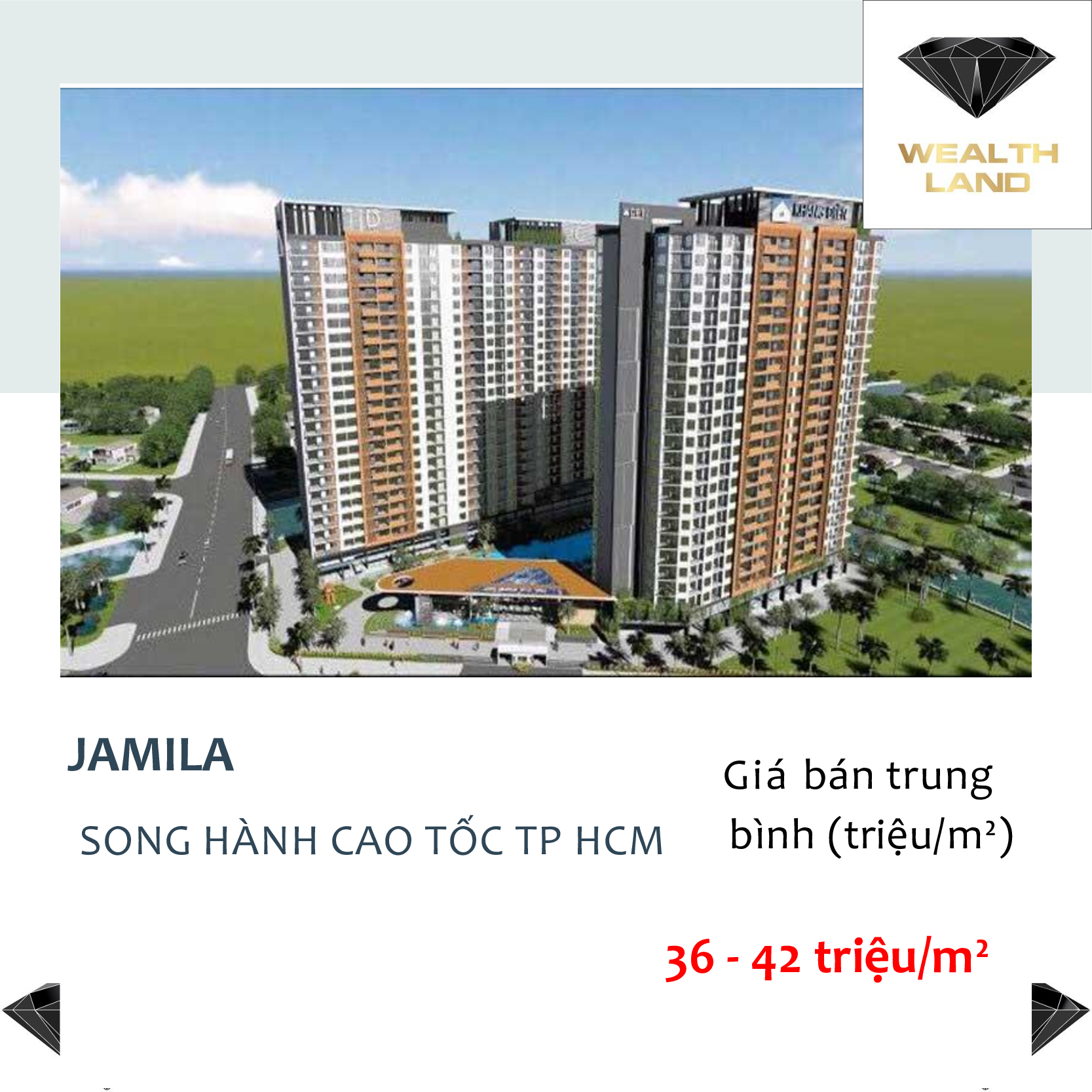 Giá nhà chung cư Jamila song hành cao tốc HCM