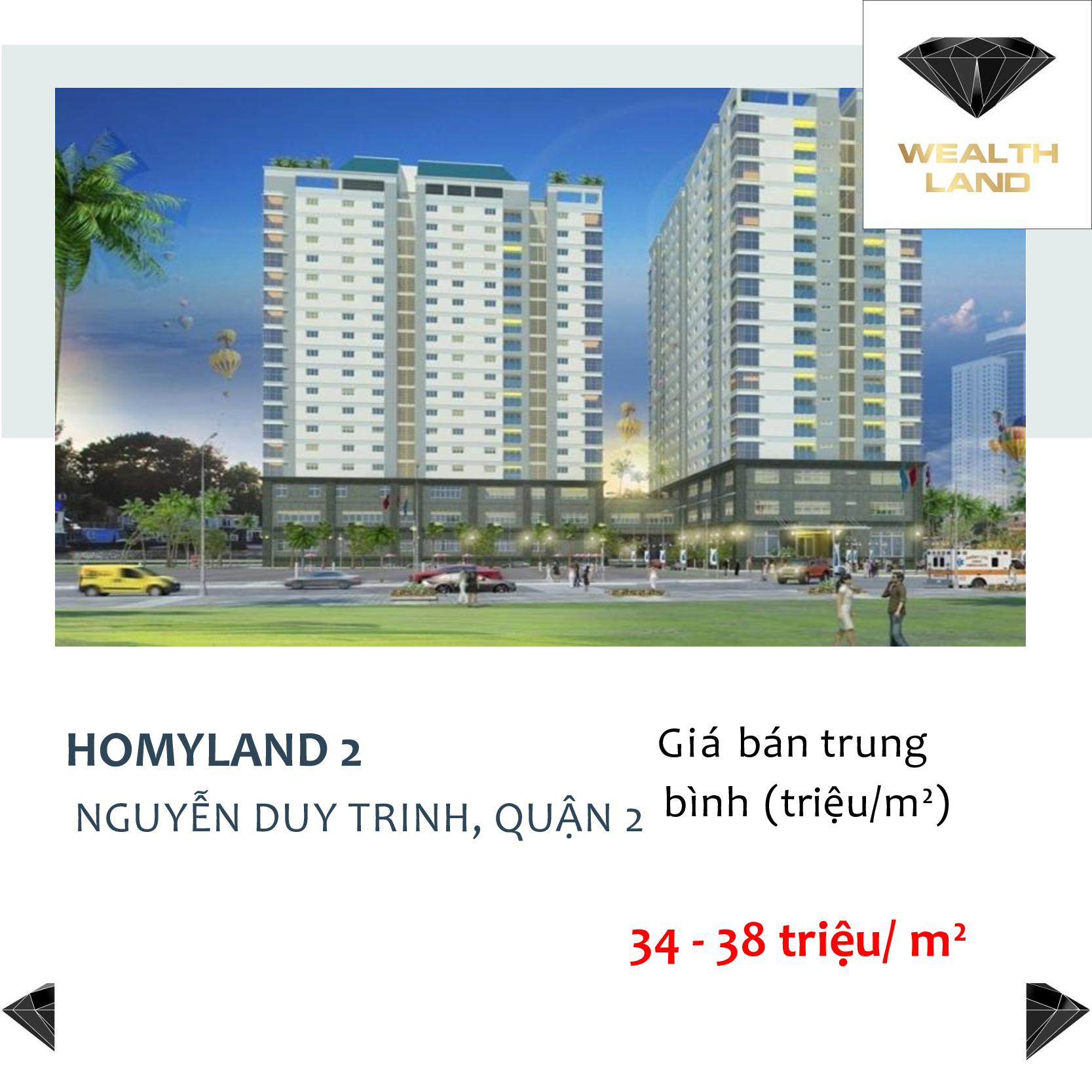 Giá căn hộ chung cư Homyland 2 Nguyễn Duy Trinh