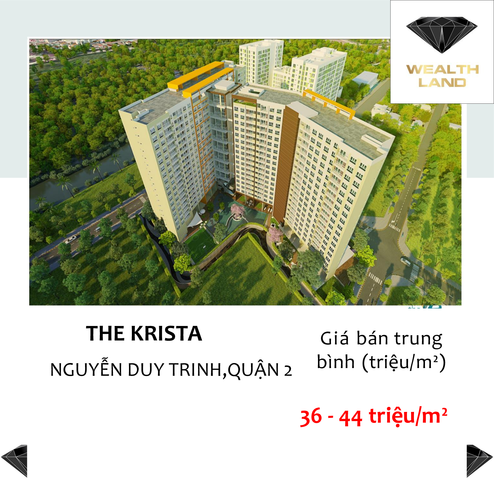 Giá mua bán căn hộ chung cư The Krista Nguyễn Duy Trinh