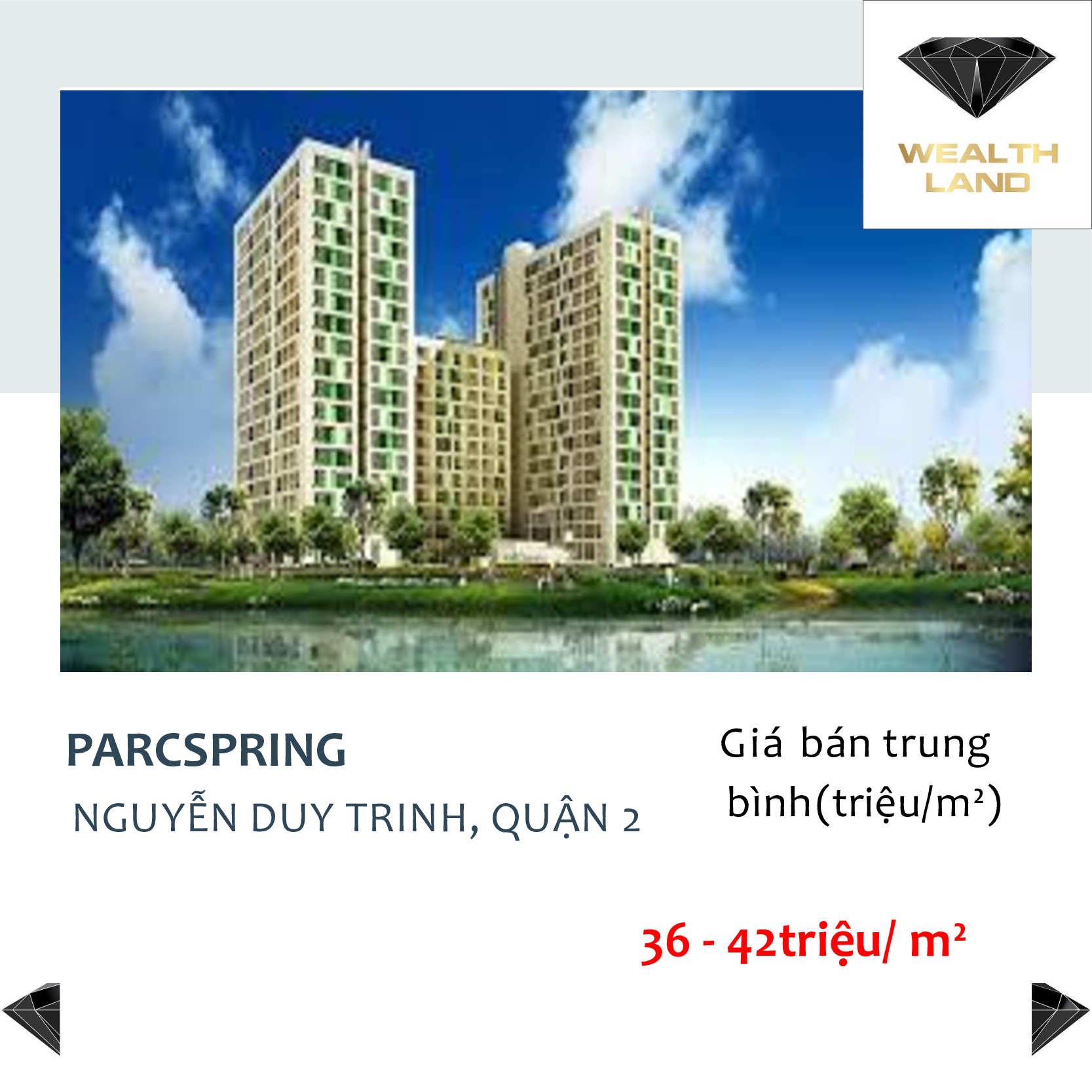 Giá mua bán căn hộ chung cư Parcspring Nguyễn Duy Trinh