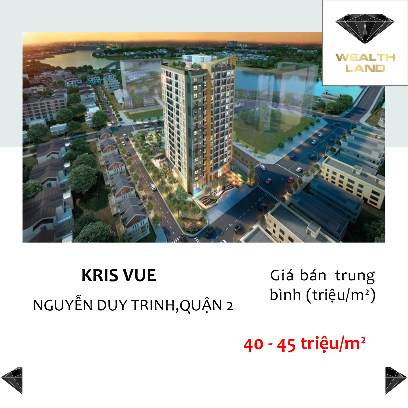 Giá nhà chung cư Kris Vue Nguyễn Duy Trinh